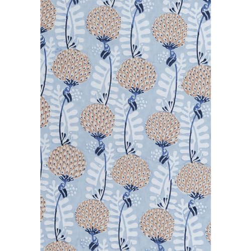 Image of Toolika Premium Hand Block Printed Bedsheet | Bed Sheet Flatsheet | Pure Cotton | Double Bed King Size 108 inchx108 inch | 300 TC Bedsheets | Includes 2 Pillow Covers | Flower Spread
