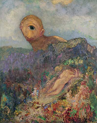 Cuadro El Cíclope Odilon Redon decoración pared lienzo de salón moderno en tamaño 60x90cm