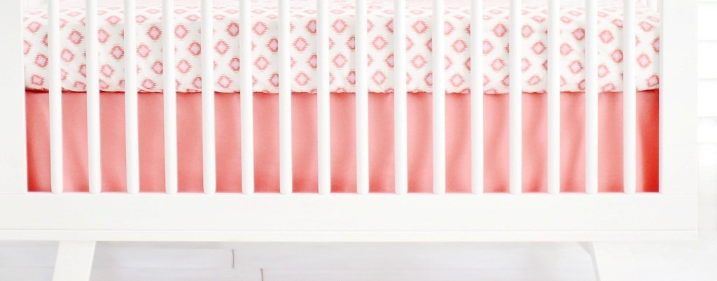 New ArrivalsNew Arrivals 2 Piece Aztec Crib Bed, Coral