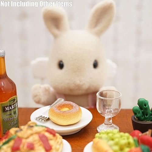 Miniatura 6 de Odoria Copas de vino vacías en miniatura 112, 4 piezas, accesorios de decoración para casa de muñecas, B