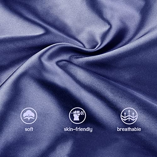 Image of Extra Large Adjustable Double Layer Satin Hair Bonnets with Drawstring for Women Night Sleeping Long Silky Satin