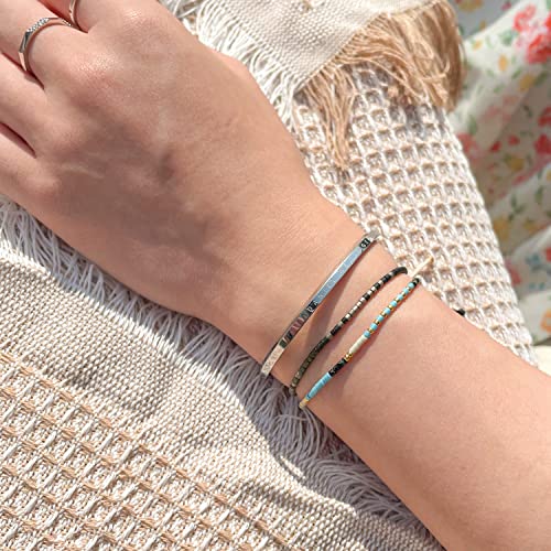 Image of KELITCH Miyuki Friendship Bracelet Boho Seed Beads Women Thin Strand Bracelets Adjustable