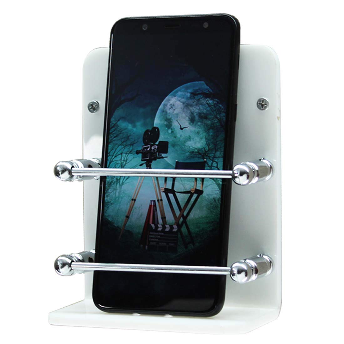 Buy Mihan Acrylic Mobile Double Stand Mobile Stand Single Phone Charging Holder, TV AC Remote