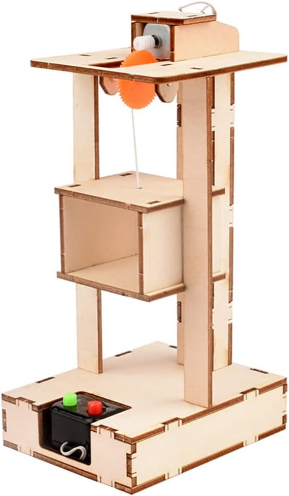 – Toddmomy Lift Elevator DIY Craft Kit Remote Control Elevator Toy Physical Equipment Crane Lift Elevator Model Early Learning STEM Project Assembling Science Experiment Kit (Without Battery)