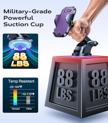 Image of VICSEED Upgraded [Racing-Grade Steady] Phone Holders for Your Car, Purple