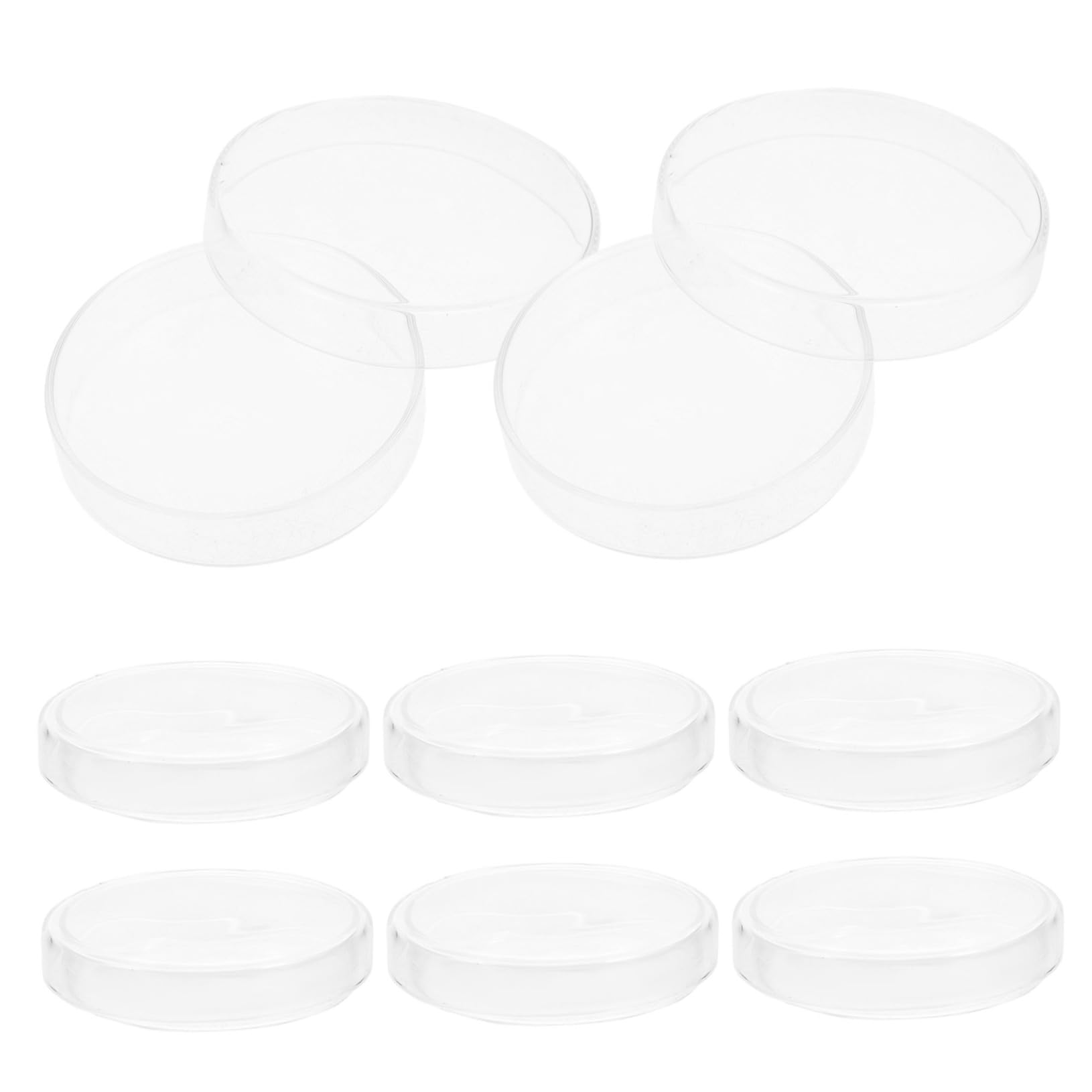 10piezas Placas De Petri De Vidrio Experimental Kit Para Proyectos Científicos Recipientes Para Microbiológico Accesorios De Laboratorio