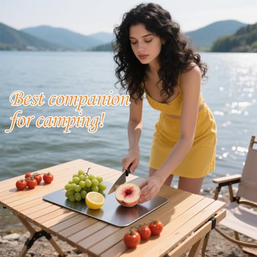 100% Pure Titanium Cutting Boards for Kitchen, Titanium Cutting Board Set of 3, 2025 New Food-Grade Chopping Board for Easy to Clean and Will Not Absorb Odors - Image 3