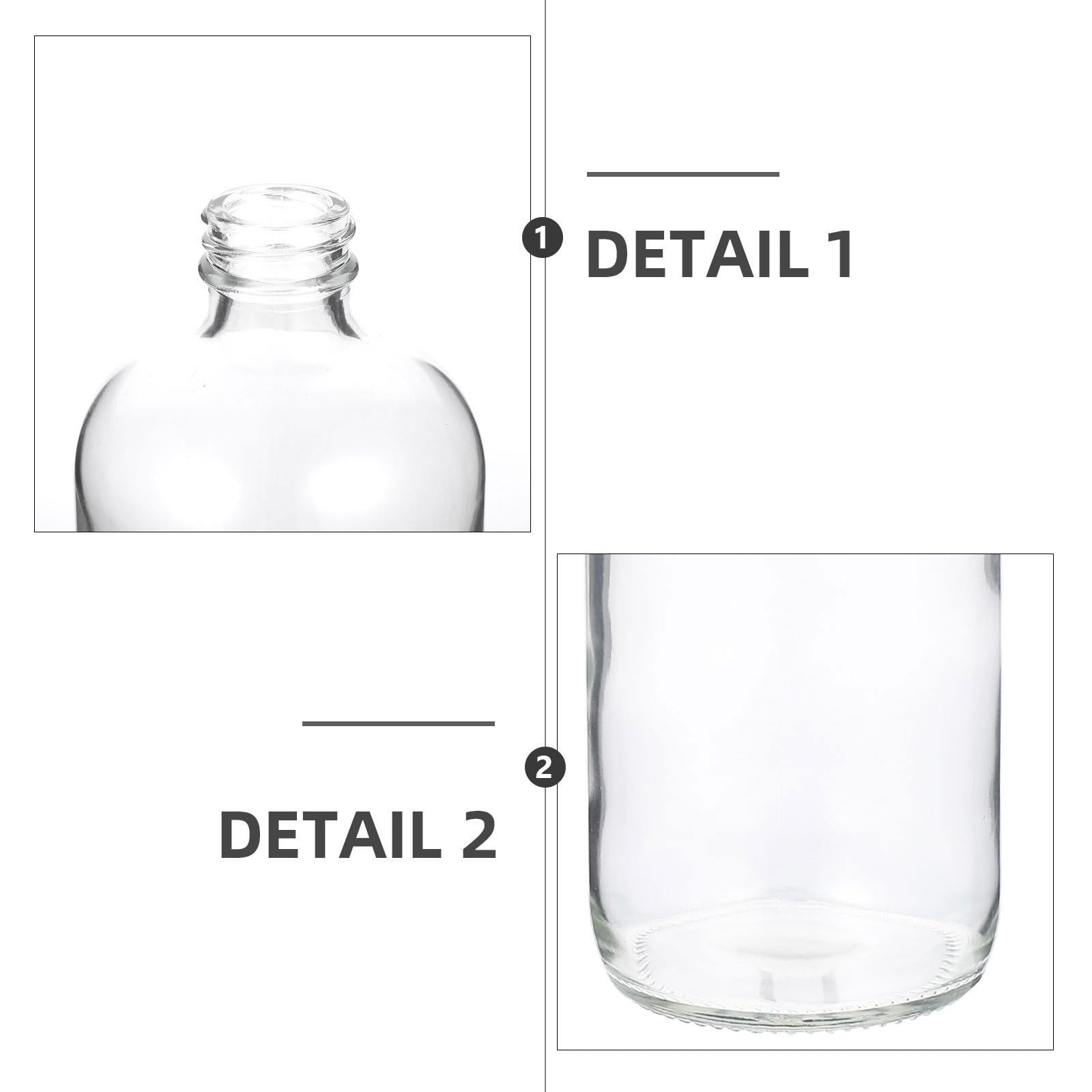 Mipcase 6 Pezzi Bottiglia di Reagente in Vetro 500ml a Bocca Stretta
