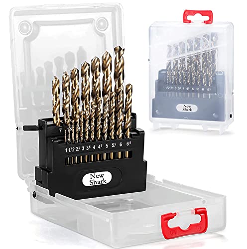 NewShark M35 HSS,5% Cobalt Metric Drill Bits Set...