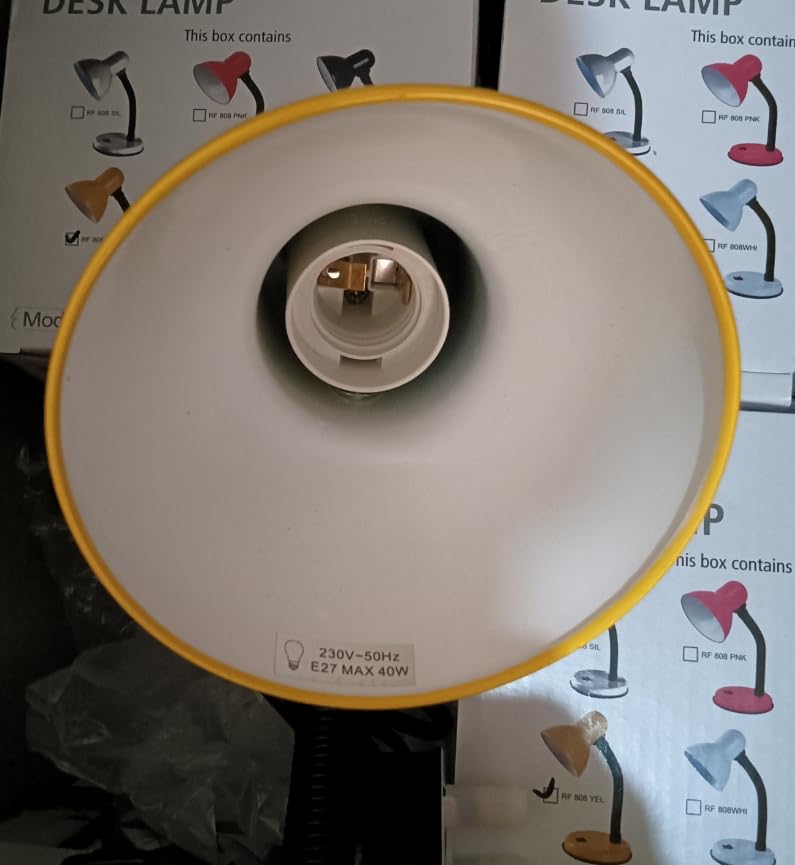 Classic Desk Lamp with a Versatile Flexible Neck, and Integral On/Off Switch, Mains UK Plug, Height 31cm - Image 3