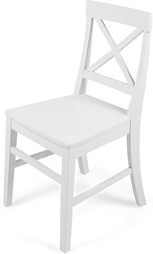 Miniatura 4 de Christopher Knight Home Roshan Farmhouse - Sillas de comedor de madera de acacia, color blanco