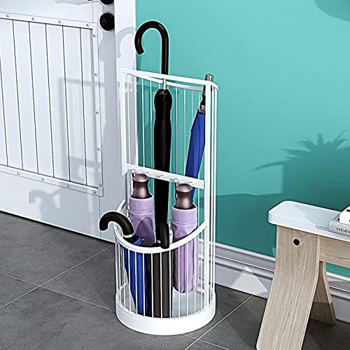 Space-Saving Umbrella Rack, 2-Layer Design for Entryway - Stylish Holder for Long & Short Umbrellas, Walking Sticks - Available in Gold, Black, White (12x12x24)