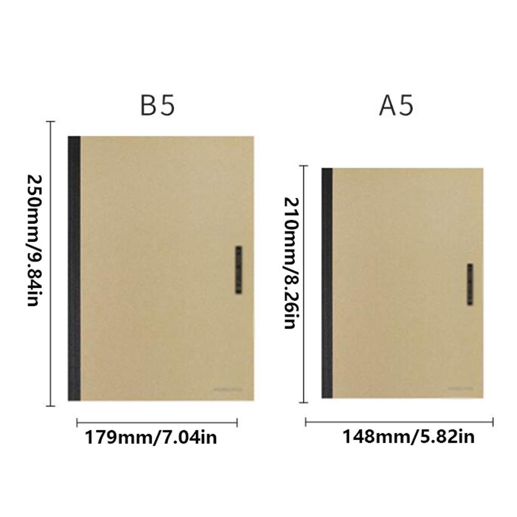 Tagebuch A5 / B5. Regierte Spiral-Wirebound-Notebook umweltfreundliches Papier 70-Blätter Perfekter Notizblock for Homeschool Office 5-Packung (Größe : 8.26 * 5.82in)
