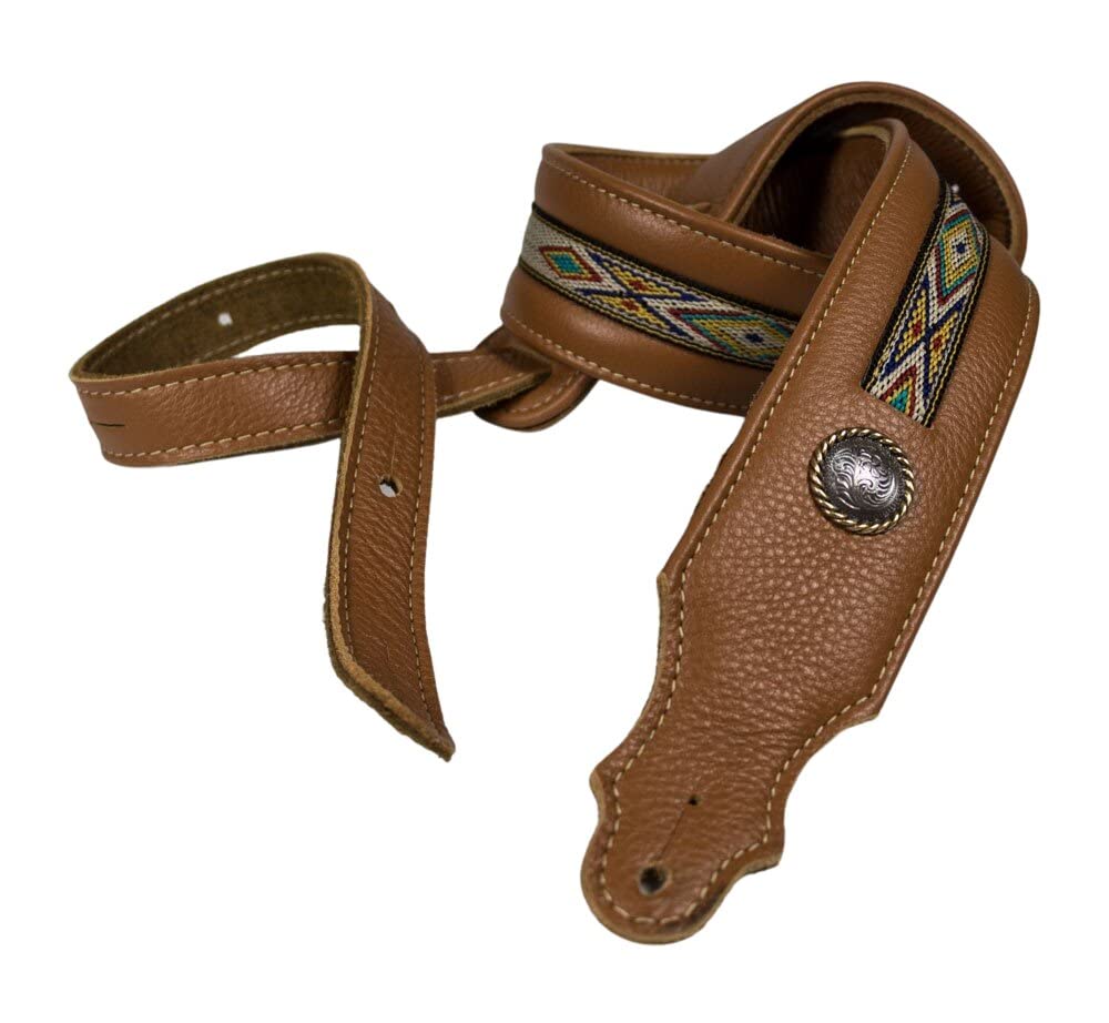 Franklin Strap2" Padded Glove with Foam Core and Southwest Hitch Weave Guitar Strap
