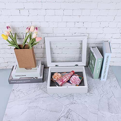 Golden State Art, 8X10.5 Shadow Box Frame Display Case, 2-Inch Depth, Great For Collages, Collections, Mementos, 6 Pins Included (White, 1 Pack) #TOP7