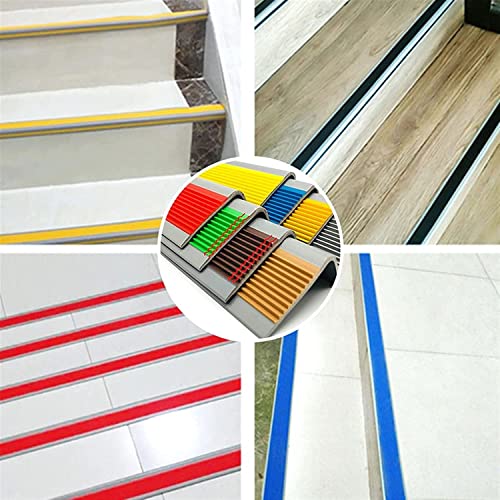 Image of Self-Adhesive Rubber Step Protector Edge Trim Strips,L-Shaped Corner Guard Staircase Threshold Strip,Anti Slip Tread, Used for Indoor Outdoor Tile(Pack of 2,2 Meter)