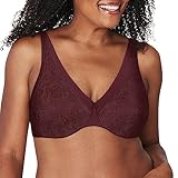 Playtex Damen Dreamwire Ultra-Soft No-Poke Bügel Glatte Spitze BH 4-Wege Unterstützung, Nightfire Red, 85DD