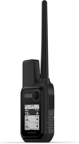 Garmin Alpha 10 de mano, seguimiento compacto y entrenamiento de mano, uso solo o con dispositivos de rastreo de perros SmartphoneGarmin - Negro