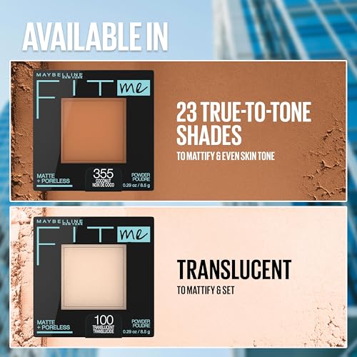 Image of Maybelline Fit Me Matte + Poreless Pressed Face Powder Makeup & Setting Powder, Java, 1 Count