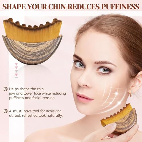 Image of New Contour Face Brush, Neck & Face Sculpting, Portable Facial Tool, Reduce Puffiness for Daily Us, Chin & Jawline Sculpting - Anti-Puffiness, Detox & Lift, Improves Skin Glow for All Skin