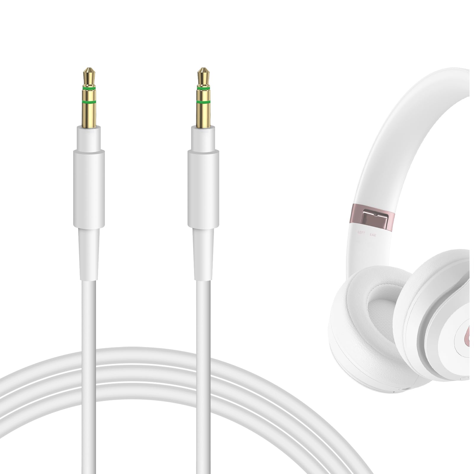 Geekria Audio Cable Compatible with Beats Studio Pro/3/2, Solo 4/3/2/HD, Mixr, Pro Headphones Cable, 1/8