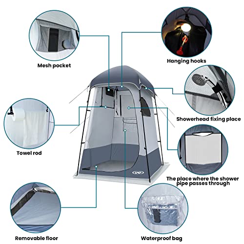 Carpa de camping portátil para 2 personas y ducha miniatura 4