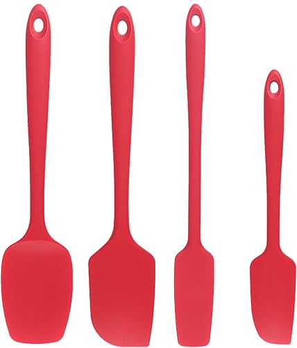 Miniatura 2 de Juego de utensilios de cocina de silicona de 4 piezas, resistentes al calor, juego de espátulas antiadherentes para cocinar y hornear, herramientas