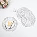 Hommdiy Juego de 6 38cm Manteles Individuales Redondos Plateado de PVC Antideslizantes, Salvamanteles Individuales Ahuecados Lavables, Impermeable Placemat Resistente al Calor para Mesa Restaurante
