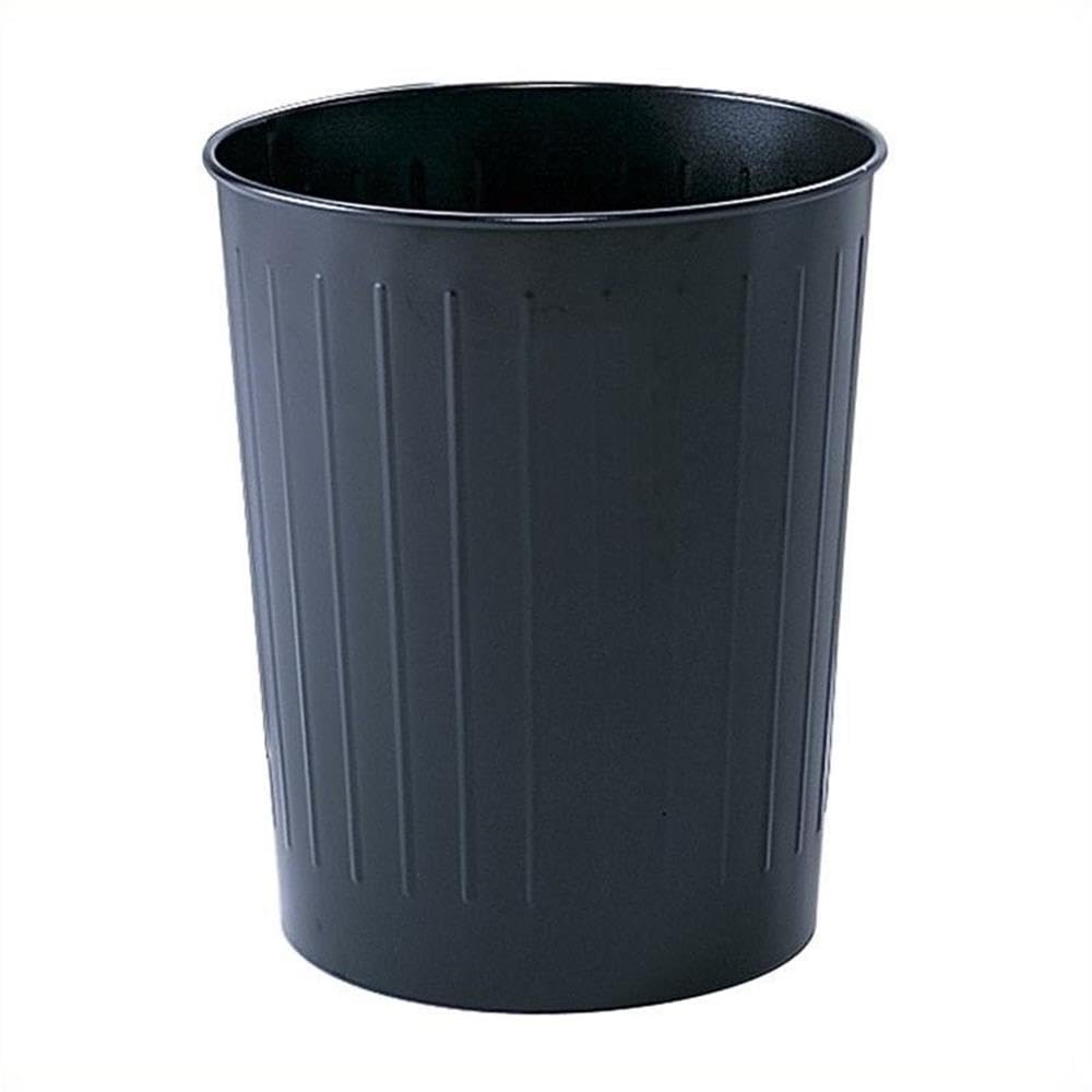 Scranton Co 6 Gallon Round Steel Trash Can in Black Set of 6