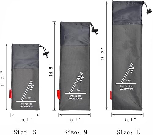 Miniatura 2 de Bolsa de almacenamiento para tienda de campaña, 3 piezas, bolsa de almacenamiento para tienda de campaña (L, M, S)