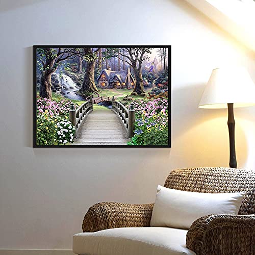 Kit broderie diamant grand arbre forestier 5D DIY 40x120cm