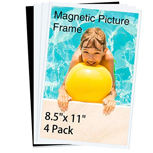 HIIMIEI Magnetic Photo Frames for Refrigerator 8.5x11, 4 Pack Fridge Magnets Picture Frame