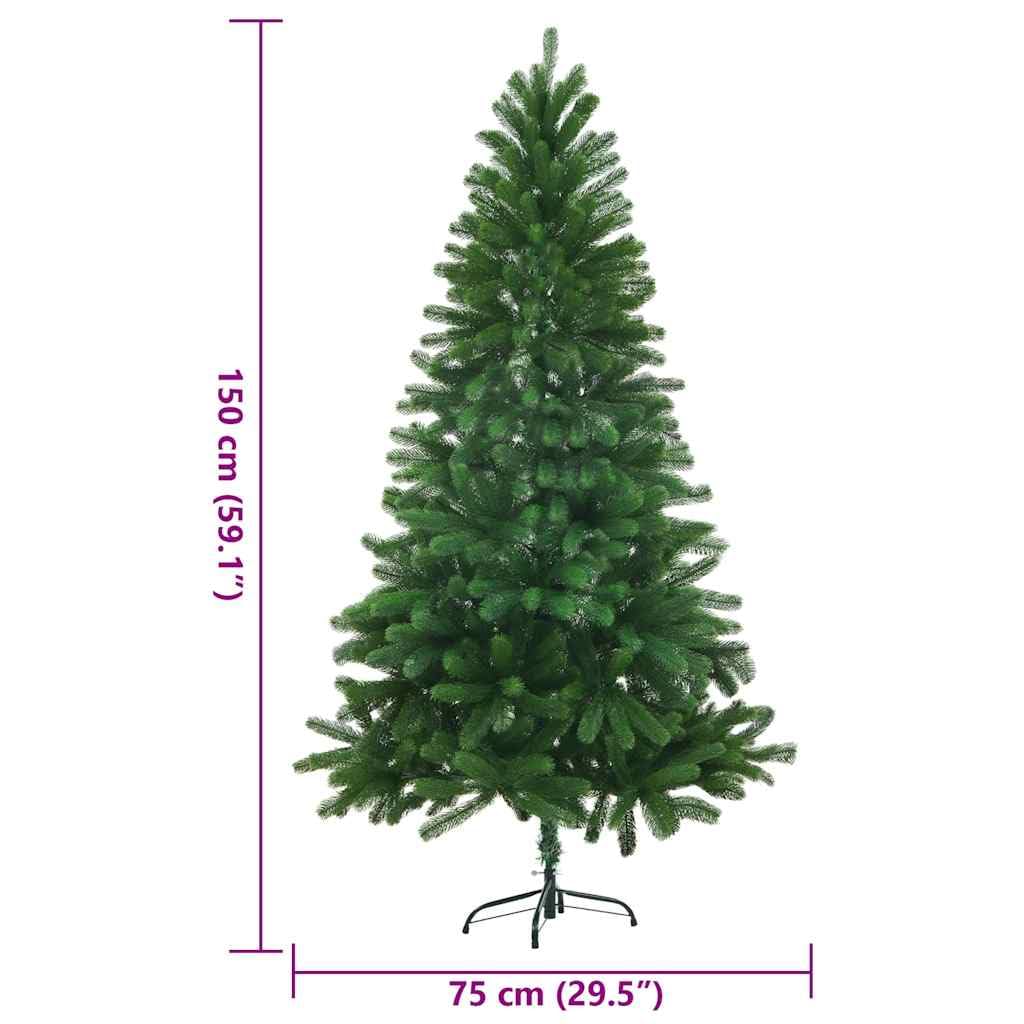 vidaXL Künstlicher Weihnachtsbaum Naturgetreue Nadeln Spritzguss 150 cm Grün
