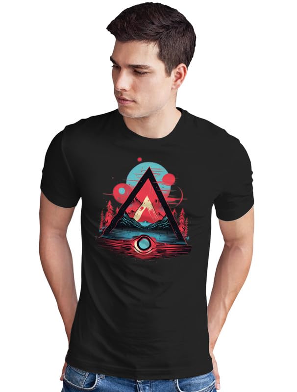 THE MANZAA STOREUnisex Relaxed Fit Graphic Printed Illuminati T-Shirt O340