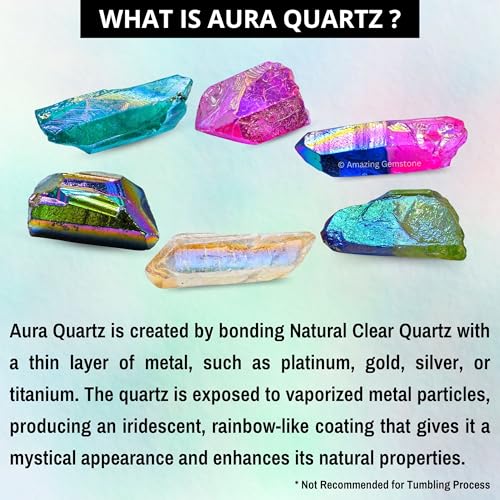 Image of Amazing Gemstone 2 Pieces Apple Aura Quartz Raw Pencil Points Crystals and Healing Stones, Natural Rocks for Meditation and DIY Raw Point Stones and Crystals