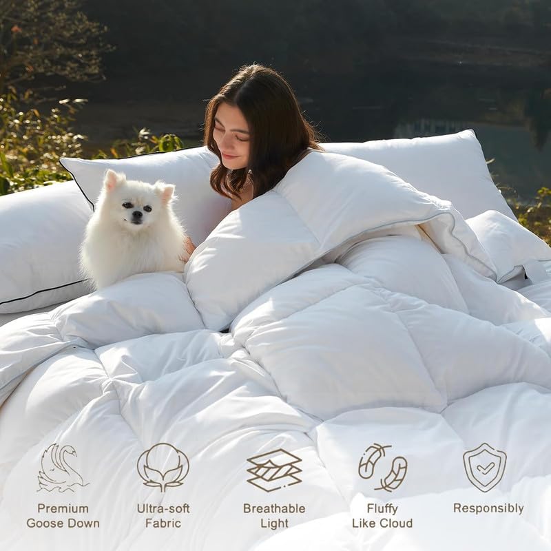 KANCHI DECOR- Machine Washable Comforter Single Bed Microfiber 500 GSM Winter Comforter (60" x 90" Inches/152cm x 228cm) Blanket/Quilt/Rajai - Single Bed Comforters | White 3