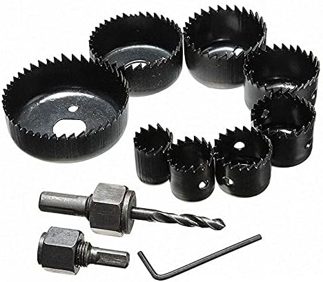 AASONS Hole Saw Drill Bit Set Cutter Wood/Plastic/Soft Metal Working Tool 19 to 64mm (11 Pieces)