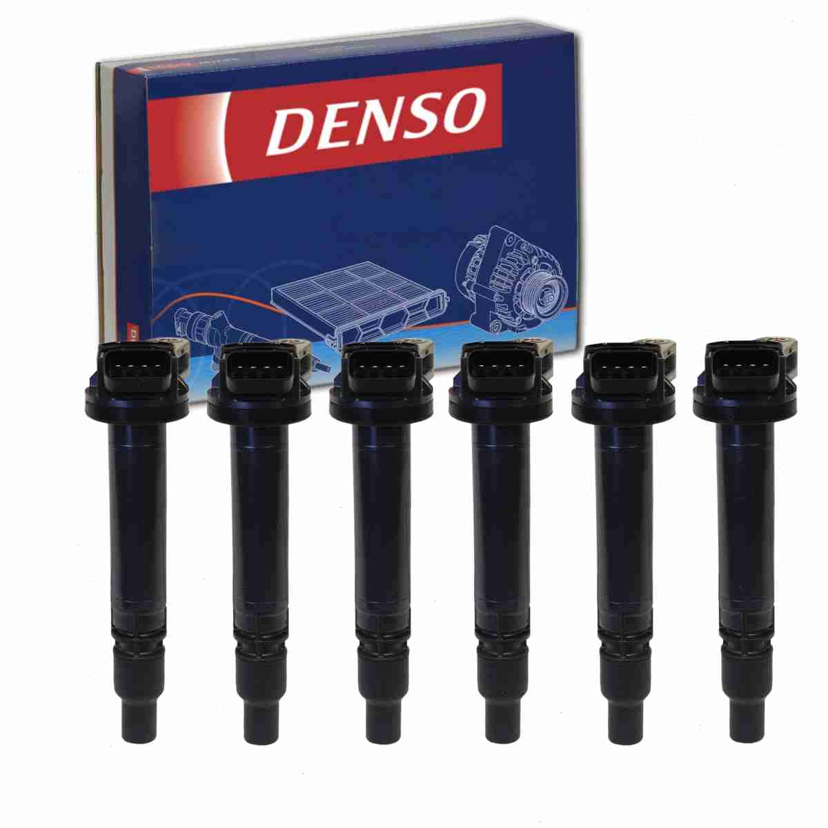 6 pc DENSO Direct Ignition Coils compatible with Toyota Avalon 3.5L V6 2005-2018