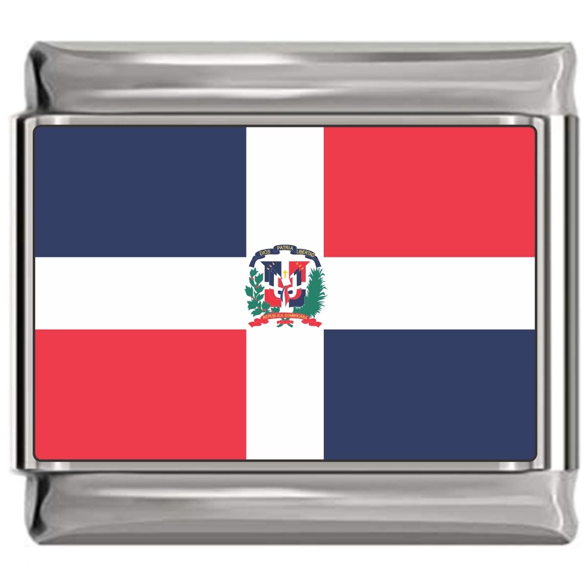 Dominican Republic Flag Italian Charm