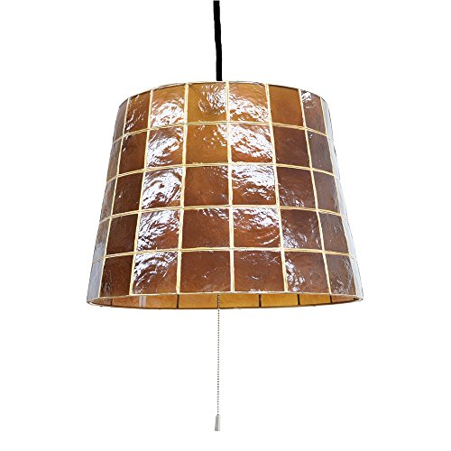 ルチェルカ 北欧風 ペンダントライト ロハス 3灯タイプ セード:アンバー/コード:ブラック 電球別売 LC10751-BK エルックス