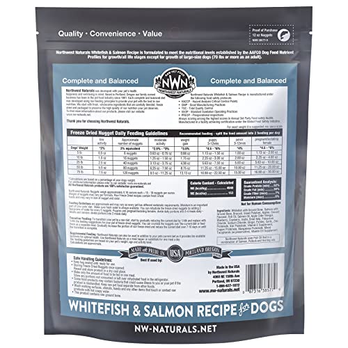 Northwest Naturals Freeze Dried Raw Diet For Dogs Freeze Dried Nuggets Dog Food – Whitefish And Salmon – Grain-Free, Gluten-Free Pet Food, Dog Training Treats – 12 Oz. #TOP1