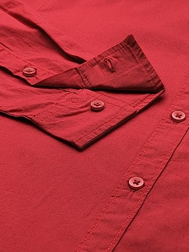 Image of The Indian Garage Co Men Slim Fit Solid Full Sleeves Cutaway Collar Casual Shirt