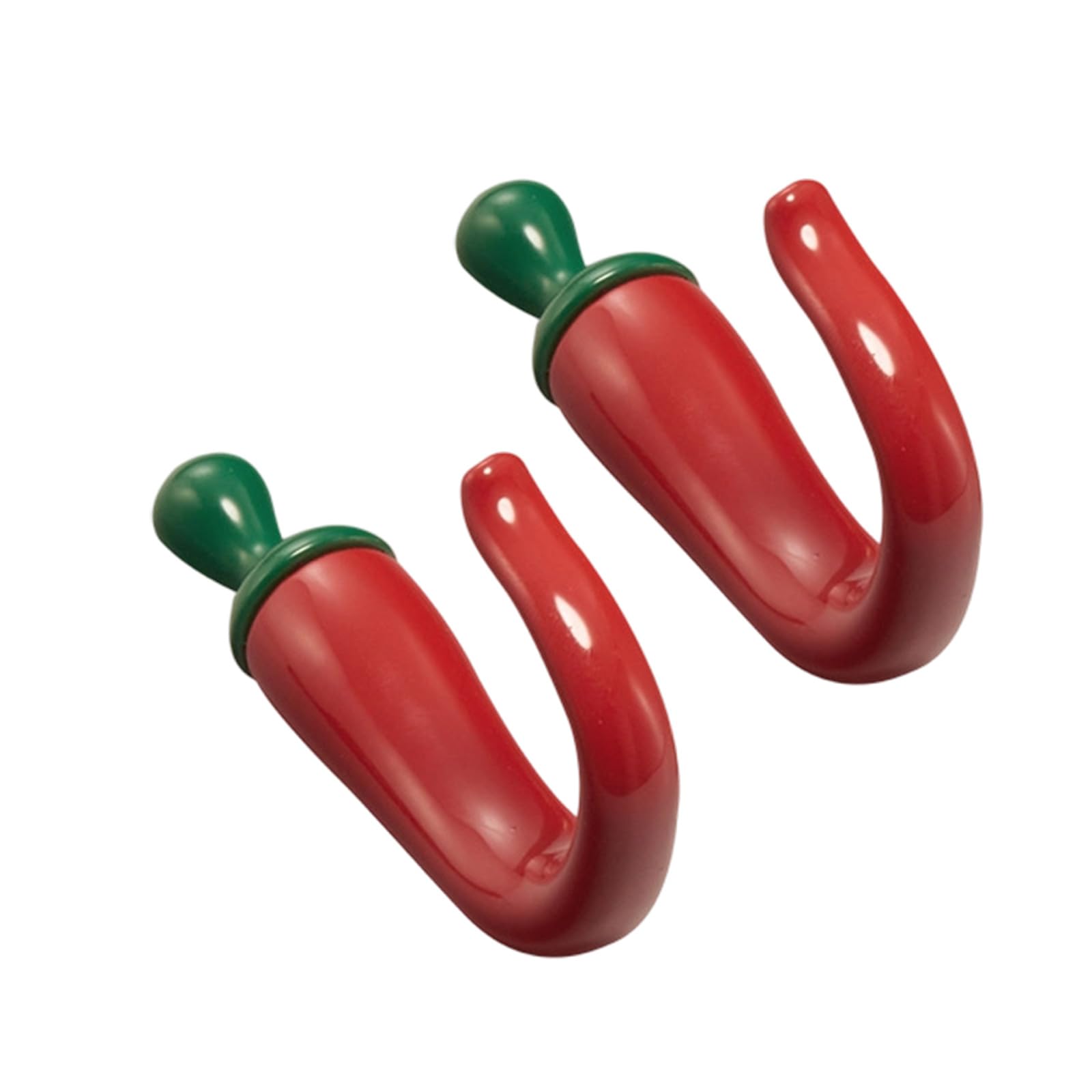 Kaeltsyn Green Red Multifunctional Easy Install Chili Pepper Wall Hooks Resistant Zincs Hook Hangers For Kitchen Bathroom Door Storage Hook