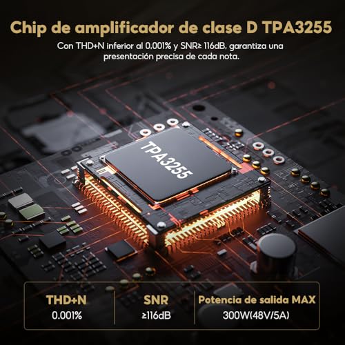 AIYIMA A70 Amplificador de Potencia Mono con PFFB TPA3255 Mini Class D Amp con Subwoofer HiFi Receptor de Cine en Casa con RCA/XLR/Entrada de Disparo para Altavoces pasivos de estantería 48V/5A - imagen 3