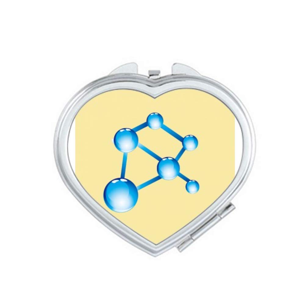 Molecule Concatenate Structure Mirror Travel Magnification Portable Handheld Pocket Makeup