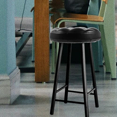 Cojín de asiento redondo de PU para taburete de bar en casa 5