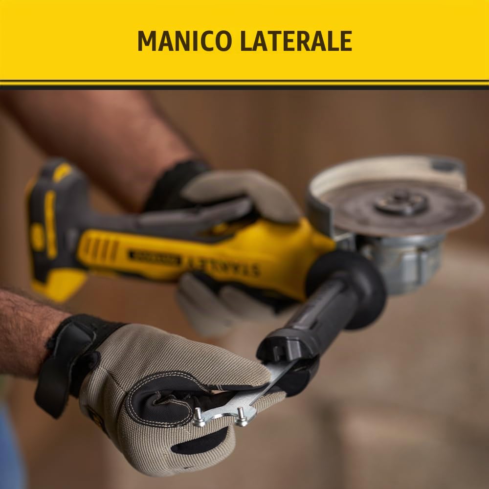 Stanley FatMax SFMCG700B-XJ Smerigliatrice Angolare Brushless V20 18V Unità senza Batteria e Caricabatterie, in Scatola di Cartone