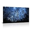 Visual Art Decor Blue Starry Night Forest Tree Silhouette Canvas Wall Art Nature Scenery Picture Prints Home Office Wall Decoration Modern Contemporary Art