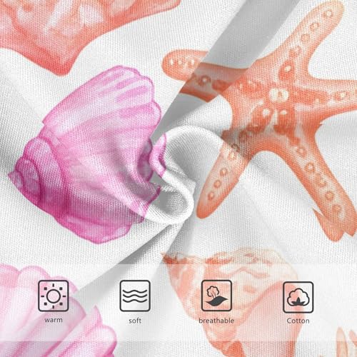 Fun Girls Underwear Toddler 2t Cotton Panties for Girl Starfish Painted Seashells Briefs Girls Undies3