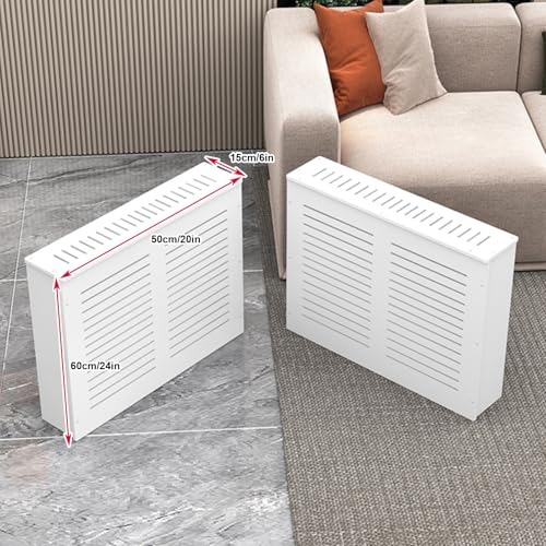 Armario para radiador blanco de 50x60x15 cm resistente al calor para salón y dormitorio 3